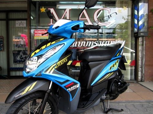 MIO 125 i RR สีฟ้าดำ รุ่นใหม่ ลายใหม่ล่าสุด รถเดือน ตุลาคม ปี 57 ไมล์ 2 พันโล ฟรีโอน แถม 4 รายการ 31900