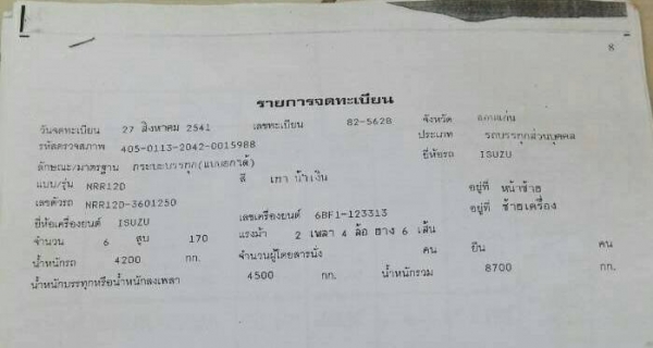 ขาย อีซูซุ 175 ดั้ม ช่วงล่างF พร้อมใช้งาน