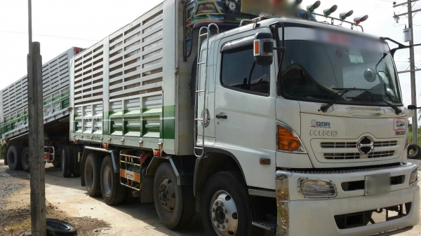 ขายดาวน์รถพ่วง 24 ล้อ แม่-ลูก กระบะเหล็กคอกเกษตรดั้ม HINO 344 ปี.56 รถสวยวิ้งน้อย  สนใจโทรจองด่วน
