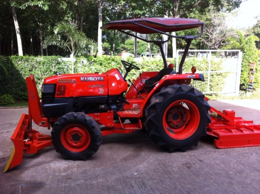 ขายรถไถKubota L 3408 (4WD) พร้อมใบมีดหน้าและเครื่องตัดหญ้าLCS 1.20ม.