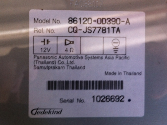 วิทยุติดรถยนต์ใหม่ถอดจากรถ การทำงานได้ทุกอย่างสภาพสวยๆเดิมๆ