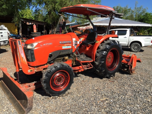 L4708 ใบดันคานล่างพร้อมโรตารี่ตรงรุ่นเล่มทะเบียนพร้อมโอนและพร้อมขนส่งให้ฟรีๆ รถใช้งานน้อยเครื่องเฟืองและเกียร์ดีมาก