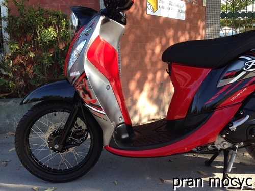 New fino fiรุ่นsport สีเเดงเทาดำ ไมล์เเท้4,374กม. รถปี2014