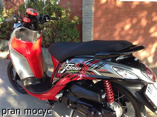 New fino fiรุ่นsport สีเเดงเทาดำ ไมล์เเท้4,374กม. รถปี2014