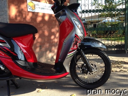 New fino fiรุ่นsport สีเเดงเทาดำ ไมล์เเท้4,374กม. รถปี2014