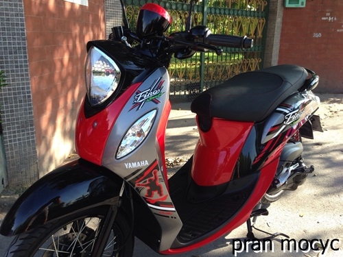 New fino fiรุ่นsport สีเเดงเทาดำ ไมล์เเท้4,374กม. รถปี2014