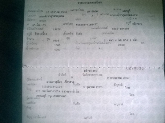 ขาย รถบรรทุก 4 ไม่ติดเวลา  พร้อมใช้งาน สนใจ 089 485 3324