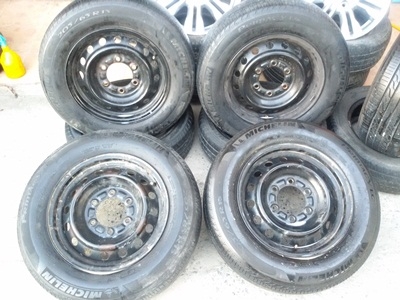 ขายล้อกะทะ15 6รู TOYOTA พร้อมยาง205/65/15   4ล้อ