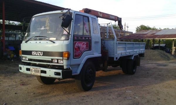 รถหกล้อติดเครน  เครื่อง  145  แรง  เครื่องดี  ครัสชีสวย  พร้อมใช้งาน