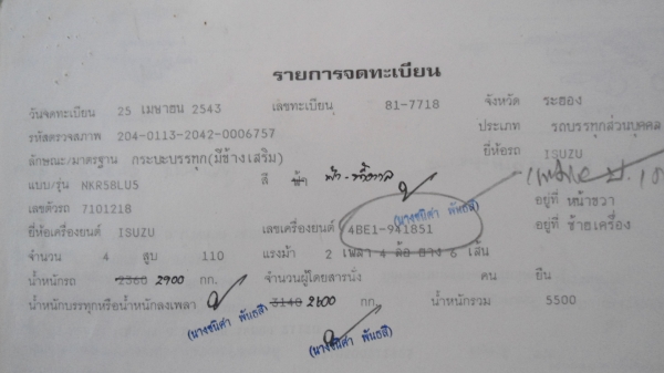 ขายอีซูซุ NKR110 แรงจดทะเบียนปี 43  เกียร์ยาว แอร์เย็น  เอกสารชุดโอนครบภาษีปี 59
