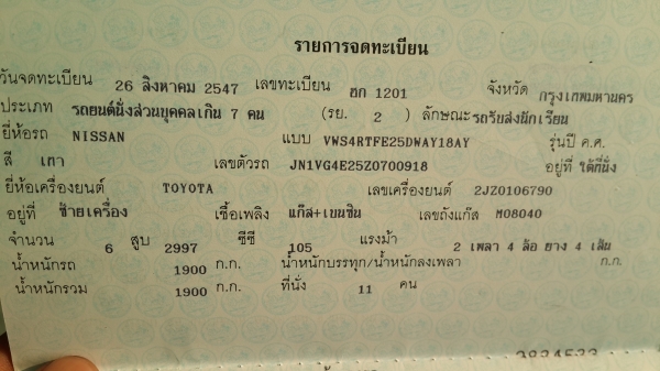 นิสสัน เออแวน ปี 2004 Auto LPG มือแรกป้ายแดง (ด่วน 159,000)