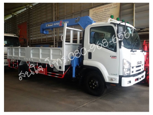 รถบรรทุกอีซูซุ 6ล้อกลาง รุ่น FRR190แรงม้าติดเครน 3ตัน