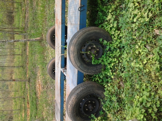 KUBOTA หางลากรถเกี่ยว รถไถ ยาว 4.3 กว้าง 2.4 ม. ยางสวยพร้อมใช้ครับ