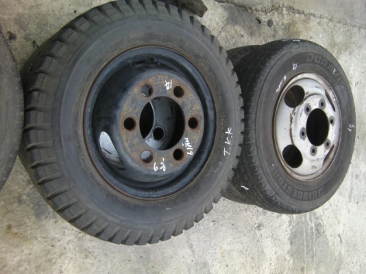 ขายยางพร้อมกระทะ ขอบ 14,15 ยางมือสองจากญี่ปุ่น เส้นละ 1,090 บ.
