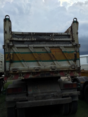 ขายหางเซมิดัมพ์สามมิตร 3 เพลาปี 2551 ยกล้อหลังได้ ราคา 650000