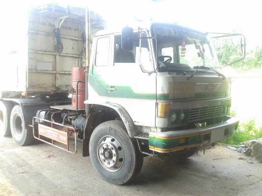 รถหัวลาก 10ล้อ ฮีโน่ 221 เครื่อง K13D พร้อมหางเทรลเลอร์พนัส 9เมตร พร้อมใช้ ราคาถูก