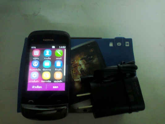 ขายโทรศัพท์ nokia c2-03 สไลด์ 2 sim จอสัมผัส ยกกล่อง สีดำ ราคา1900บาท