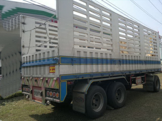 ขายลูกพ่วง 3 เพลา กระบะเหล้กคอกเกษตรไม่ดั้ม ปี.56 ใช้งานแค่เดือนกว่าๆ อู่.พิรุฬ สภาพสวย