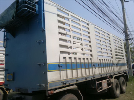 ขายลูกพ่วง 3 เพลา กระบะเหล้กคอกเกษตรไม่ดั้ม ปี.56 ใช้งานแค่เดือนกว่าๆ อู่.พิรุฬ สภาพสวย