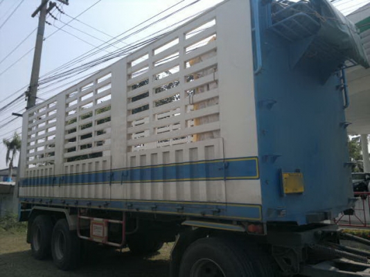 ขายลูกพ่วง 3 เพลา กระบะเหล้กคอกเกษตรไม่ดั้ม ปี.56 ใช้งานแค่เดือนกว่าๆ อู่.พิรุฬ สภาพสวย