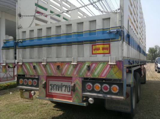 ขายลูกพ่วง 3 เพลา กระบะเหล้กคอกเกษตรไม่ดั้ม ปี.56 ใช้งานแค่เดือนกว่าๆ อู่.พิรุฬ สภาพสวย