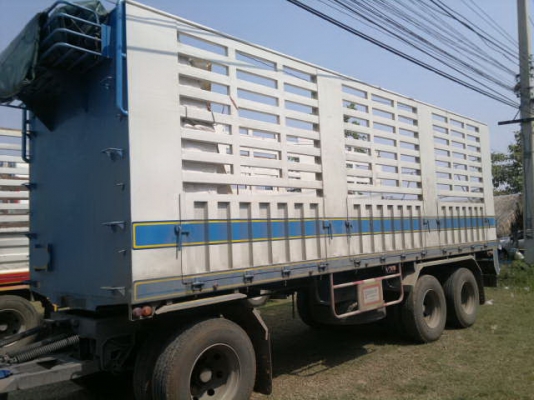 ขายลูกพ่วง 3 เพลา กระบะเหล้กคอกเกษตรไม่ดั้ม ปี.56 ใช้งานแค่เดือนกว่าๆ อู่.พิรุฬ สภาพสวย