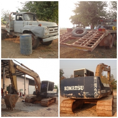 ขายรวม 2 คัน (รถแบคโฮ ยี่ห้อ KOMATSU PC120-5 //รถบรรทุก 10 ล้อ เทนเลอร์ ยี่ห้อ ISUZU