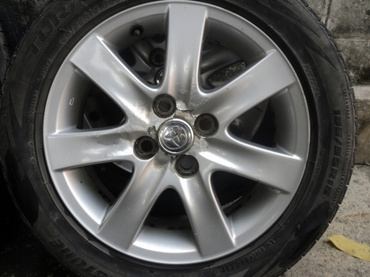 ล้อแม็กแถมยางToyota Altis ขอบ15, 4รู100, ลาย7ก้าน ถูกๆ3,700