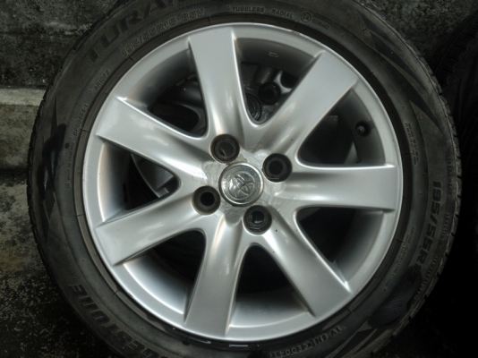 ล้อแม็กแถมยางToyota Altis ขอบ15, 4รู100, ลาย7ก้าน ถูกๆ3,700