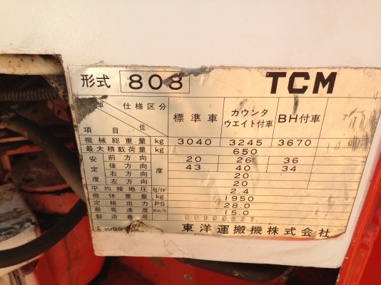 รถตักTCM 808 เครื่องยนต์ดีเซลคูโบต้า 4 สูบ ตักได้ 1คิว