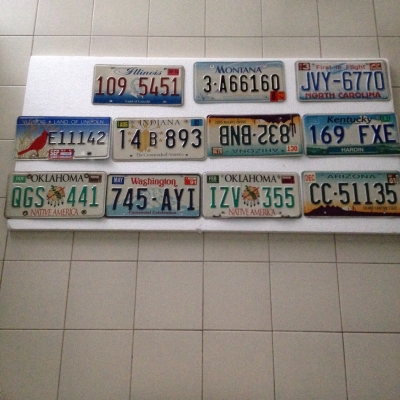ขายแผ่นป้ายทะเบียนเก่า usa