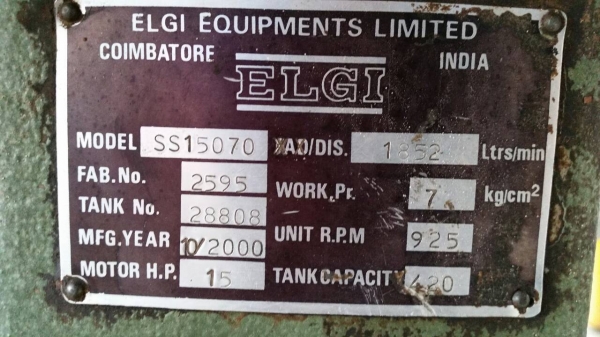 ขายปั้มลม (FUKUTA) 15แรง 3สาย สภาพพร้อมใช้งาน