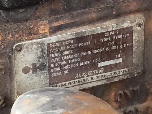 เครื่อง 2D94-2 komatsu เก่านอก