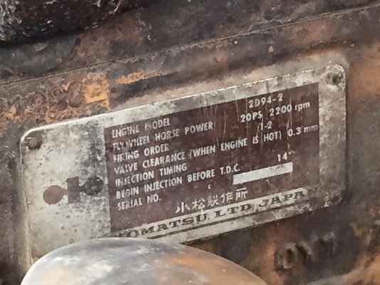 เครื่อง 2D94-2 komatsu เก่านอก