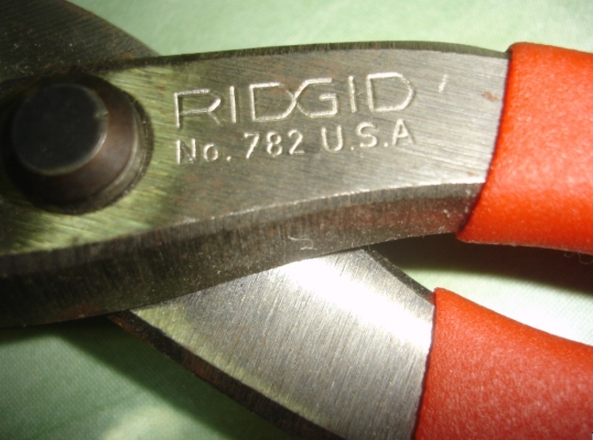 ขายกรรไกรตัดแผ่นโลหะ Ridgid  model no.782 made in U.S.A