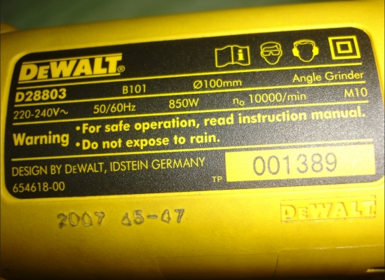 ขายเครื่องเจียร์ 4" Dewalt D28803 ของแท้100\%