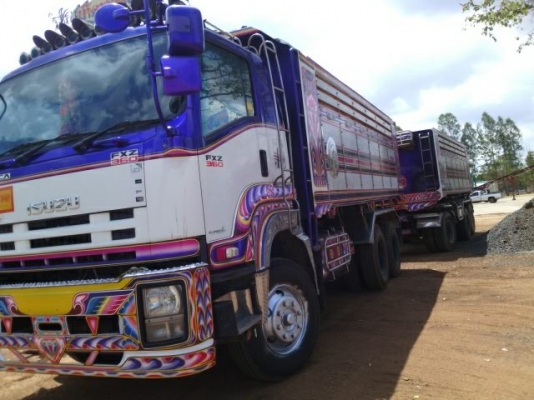ขายรถบรรทุก 22 ล้อ พ่วงแม่-ลูกดั๊มพ์ ยี่ห้อ ISUZU DEGA FXZ 360 แรงม้า ปี 2556  ( เจ้าของขายเอง  ไม่รับนายหน้า )