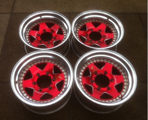 ล้อ off road ขอบ15 6รู139 made in Japan สภาพดี สีเดิมจากญี่ปุ่น