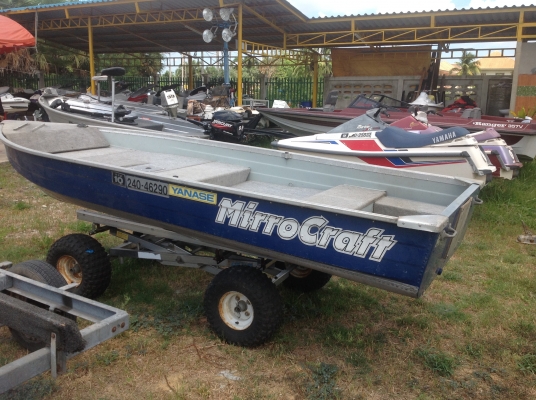 WWW.ByRin29.COM เรืออลูมิเนียมเปล่าท้องหมุด MirroCraft ปี98 ยาว3.6 เมตร กว้าง 1.3 เมตร สภาพเดิมๆจากญี่ปุ่น นำเข้าจากประเทศญี่ปุ่น