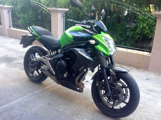 ***39,000*** ขาย KAwasaki ER6N ปี2013 สีเขียว ABs