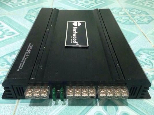 .แอมป์คลาสเอบี4ch Techwood มือสอง ขับกลางแหลมดีใช้งานปกติ เดิมๆเสียงดี ขาย 1350 บาท