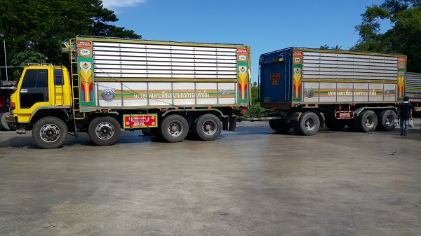 ขายรถพ่วง 24 ล้อ แม่-ลูก กระบะเนียมคอกเกษตรดั้ม ISUZU 240 วางเครื่อง.P11C-320 เกียร์ฟูเลอร์ รถใช้งาน ราคา 1200000 สนใจรีบจองด่วน