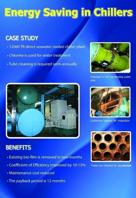 เครื่องกำจัดตะไคร่นำ้และตะกรันหินปูนในระบบท่อและบ่อปลา