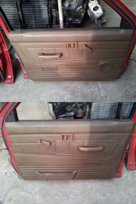 ประตูมือหมุน datsun แผงในหนังน้ำตาล ใช้งานน้อยจากรถดับเพลิงญี่ปุ่น