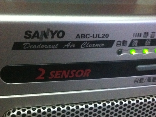 เครื่องฟอกและปรับปรุงคุณภาพอากาศ SANYO  รุ่น 2 เซนเซอร์ ปรับความแรงของพัดลมได้สามระดับ