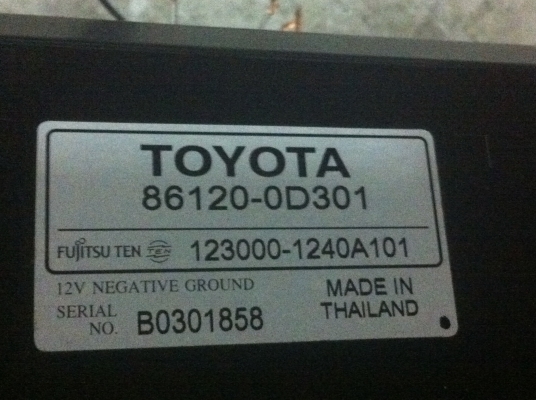 เครื่องเสียงติดมากับรถมากับรถ TOYOTA  VIOS แทบจะใหม่เพราะถอดจากรถ
