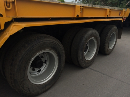 ขายหางพื้นเรียบสามเพลาพร้อมใช้ราคา345000ต่อรองได้ครับ