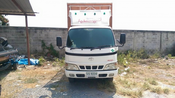 6ล้อป้ายเล็ก TOYOTA ไม่ติดเวลาเครื่อง 15B ยาว 3.40  ติดแก็ส LPG ลงเล่มแล้ว