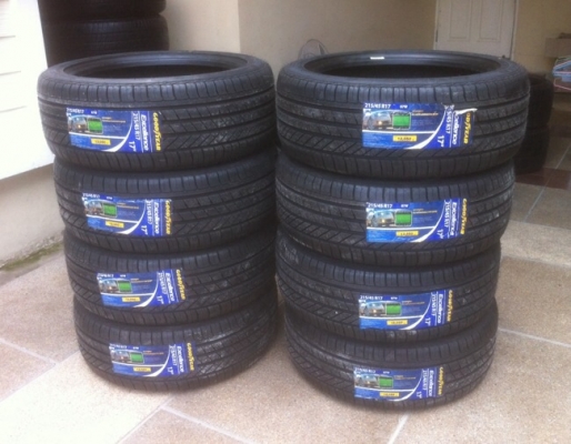 ยางใหม่ Goodyear Excellonce เบอร์ 215 45 17 เส้นล่ะ 2,000 บาท ราคานี้พิเศษสุดๆ ยางบริษัทรับประกัน 2ปีนับแต่วันที่ใส่ยาง มีมาไม่เยอะ หมดแล้วหมดเลย