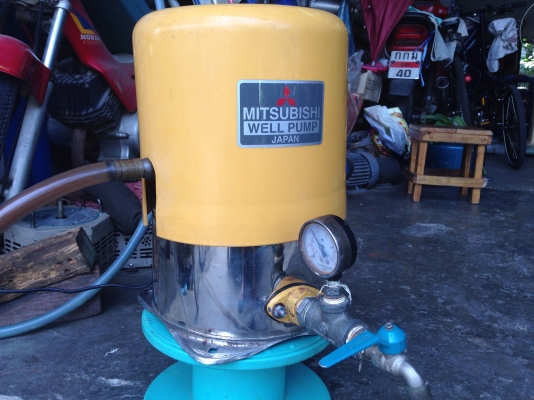 ขายปั้มน้ำอัตโนมัติ Mitsubishi 100W รุ่นถังเล็ก สภาพสวย ถังสแตนเลส วิ่งนิ่ม ตรวจเช็คเรียบร้อย พร้อมใช้งาน